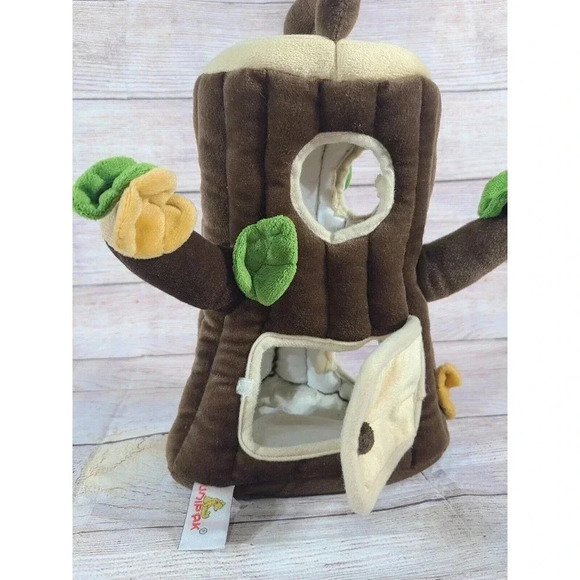 Unipak Designs Plush Tree Trunk Stuffed Toy Brown Green Yellow 12" 2014 - Picture 2 of 6